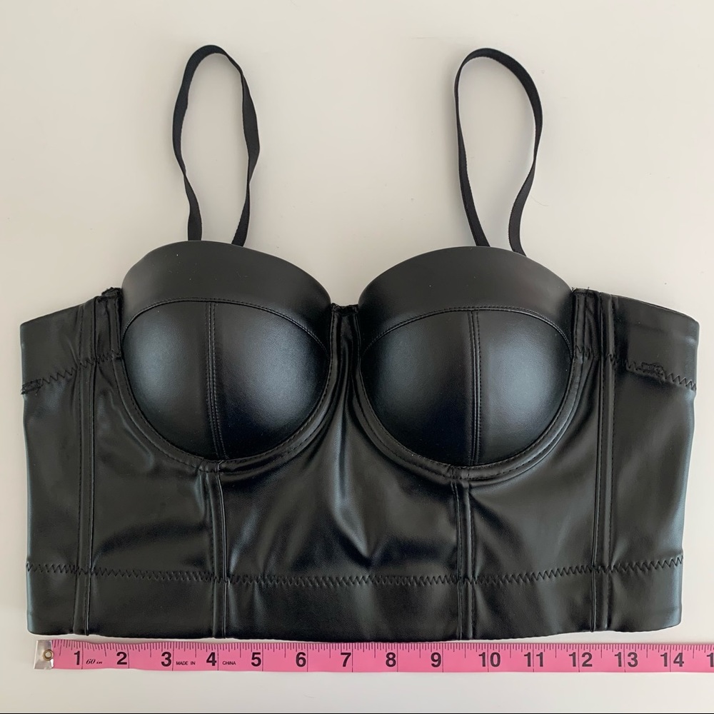 faux leather corset bustier - Picture 4 of 8